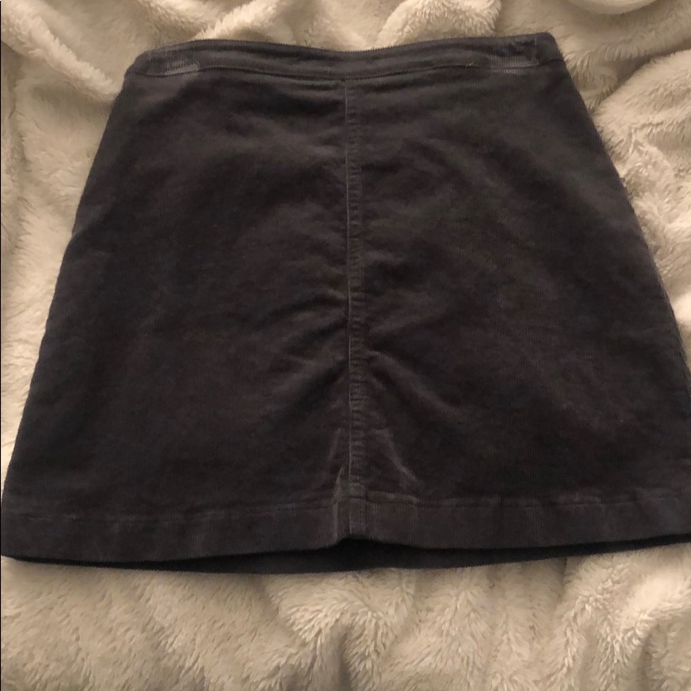 Gray corduroy skirt